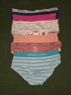 Victoria's Secret, Calvin Klein, Soma & Nautica Mixed Brand Panty Bundle Med